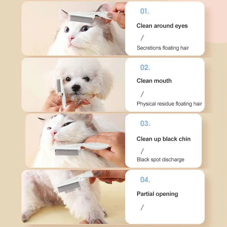 Peigne de beauté pour chien, chat et autres animaux de compagnie, 18 cm, pour l'élimination des puces, à dents serrées