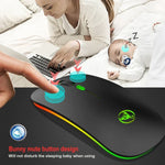 Souris sans fil lumineuse bimode HXSJ T18 2,4 GHz 1 600 dpi USB + Bluetooth 5.1 rechargeable