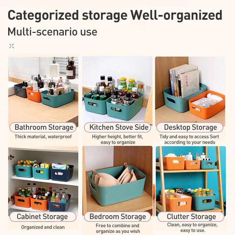 5 paniers de rangement de bureau pour snacks, paniers de rangement portables de cuisine, boîtes de rangement de divers articles, 30,5x20,5x12 cm