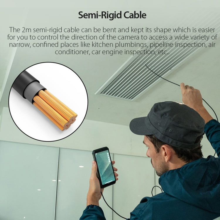 Endoscope Ulefone E1 étanche IP67 3 en 1 pour Ulefone Power Armor 21 / 19 / 18T / 16 Pro / 13 / Armor Pad, uSmart E1