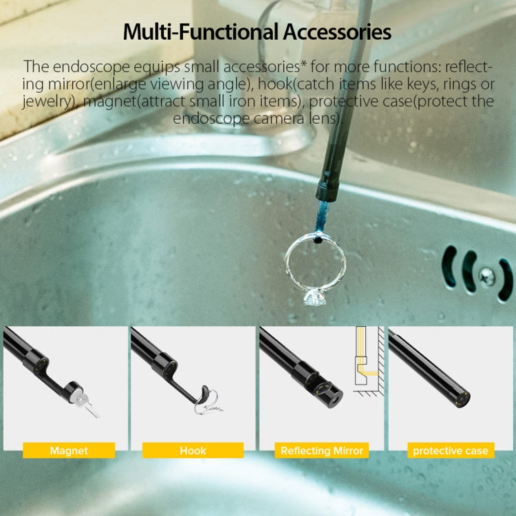 Endoscope Ulefone E1 étanche IP67 3 en 1 pour Ulefone Power Armor 21 / 19 / 18T / 16 Pro / 13 / Armor Pad, uSmart E1