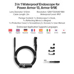 Endoscope Ulefone E1 étanche IP67 3 en 1 pour Ulefone Power Armor 21 / 19 / 18T / 16 Pro / 13 / Armor Pad, uSmart E1