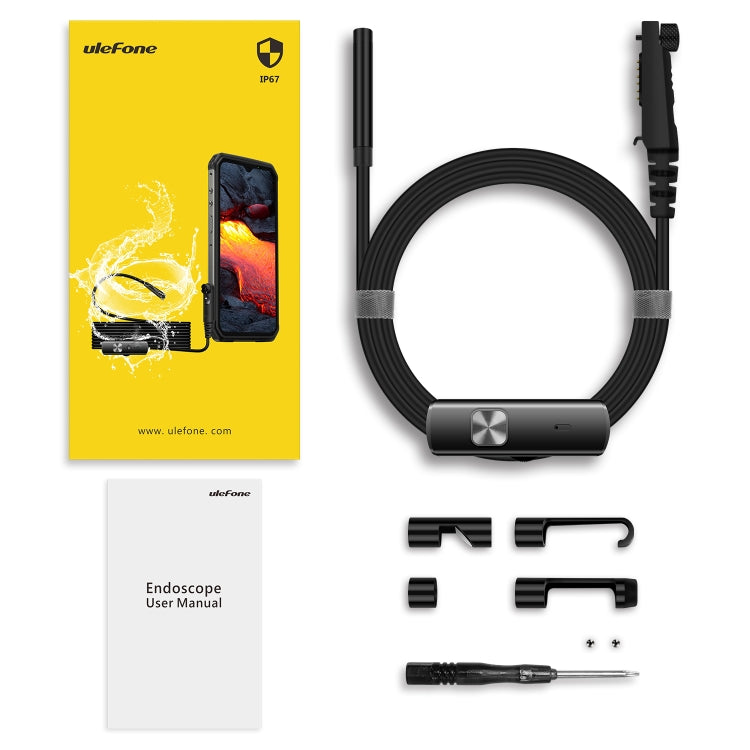 Endoscope Ulefone E1 étanche IP67 3 en 1 pour Ulefone Power Armor 21 / 19 / 18T / 16 Pro / 13 / Armor Pad, uSmart E1