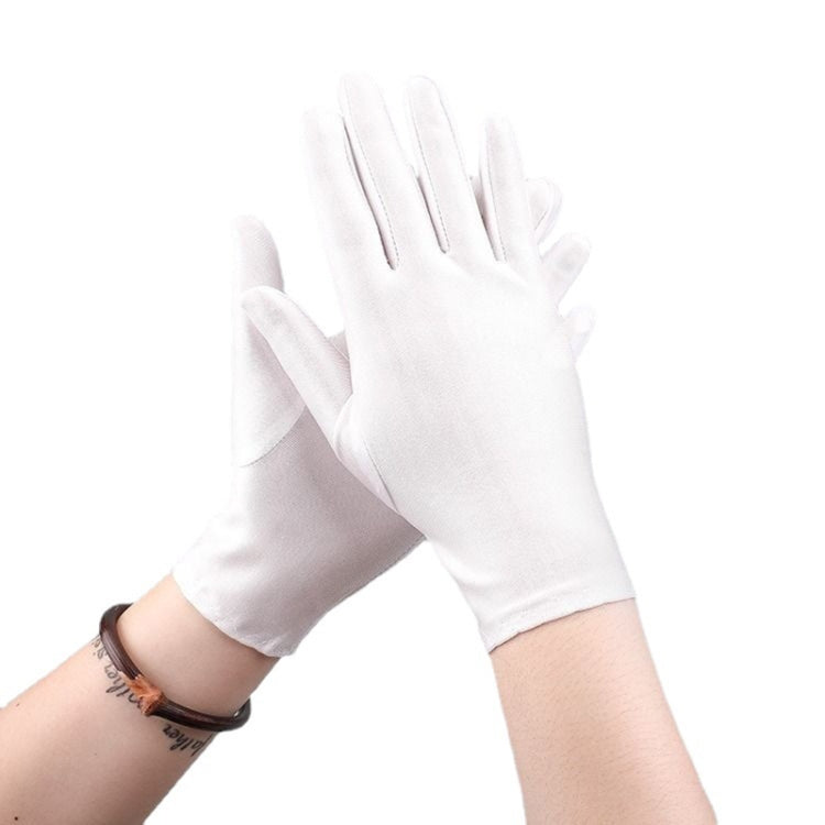 Gants Épais en Tissu Anti-transpiration Blanc de Protection du Travail, 1 Paire