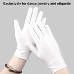 Gants Épais en Tissu Anti-transpiration Blanc de Protection du Travail, 1 Paire