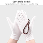 Gants Épais en Tissu Anti-transpiration Blanc de Protection du Travail, 1 Paire