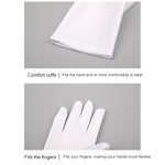 Gants Épais en Tissu Anti-transpiration Blanc de Protection du Travail, 1 Paire