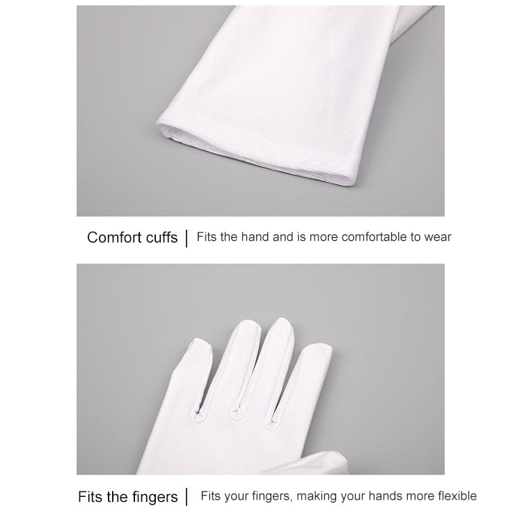 Gants Épais en Tissu Anti-transpiration Blanc de Protection du Travail, 1 Paire