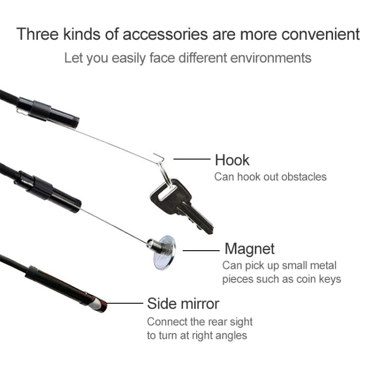 Caméra d'inspection endoscope micro USB étanche AN97 pour tube serpent, fonction OTG pour téléphone Android, avec 6 LED, 5,5mm, 8mm