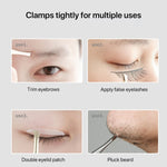 Pince à sourcils multifonctionnelle biseautée en acier inoxydable
