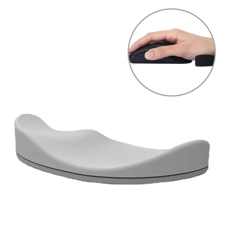 Tapis de souris avec support poignet en silicone, repose-paume mobile pour bureau, main gauche noire, main droite grise, main gauche grise