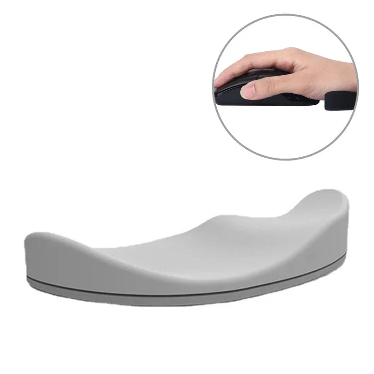 Tapis de souris avec support poignet en silicone, repose-paume mobile pour bureau, main gauche noire, main droite grise, main gauche grise