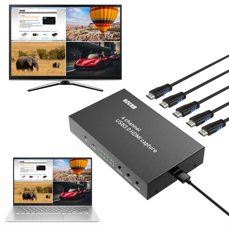 Carte de capture vidéo de jeux Ezcap 264M quatre canaux multi-vues HDMI vers USB 3.0, Ezcap 264M