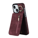Étui de téléphone Rétro Anneau et Fermeture Éclair avec Fente pour Cartes RFID, Pour iPhone 16 Pro, Pour iPhone 16 Plus, Pour iPhone 16, Pour iPhone 15 Pro Max, Pour iPhone 15 Pro, Pour iPhone 15 Plus