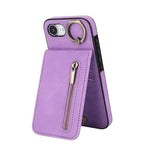 Étui de téléphone Rétro avec Anneau et Fermeture Éclair et Emplacement pour Cartes RFID, Pour iPhone 17e / 16e, Pour iPhone 17 Pro Max, Pour iPhone 17 Pro, Pour iPhone 17, Pour iPhone Air, Pour iPhone 16 Pro Max
