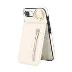 Étui de téléphone Rétro avec Anneau et Fermeture Éclair et Emplacement pour Cartes RFID, Pour iPhone 17e / 16e, Pour iPhone 17 Pro Max, Pour iPhone 17 Pro, Pour iPhone 17, Pour iPhone Air, Pour iPhone 16 Pro Max