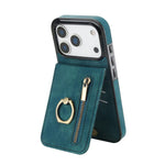 Étui de téléphone Rétro avec Anneau et Fermeture Éclair et Emplacement pour Cartes RFID, Pour iPhone 17e / 16e, Pour iPhone 17 Pro Max, Pour iPhone 17 Pro, Pour iPhone 17, Pour iPhone Air, Pour iPhone 16 Pro Max