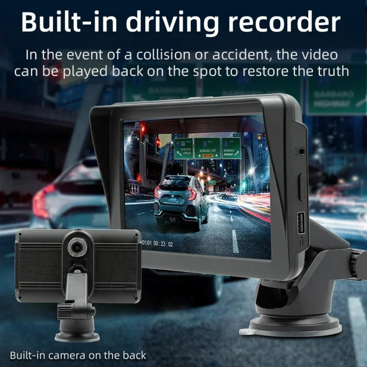 B5570 Lecteur MP5 de voiture style pare-soleil 7 pouces CarPlay sans fil, prend en charge l'interconnexion de téléphone portable, B5570