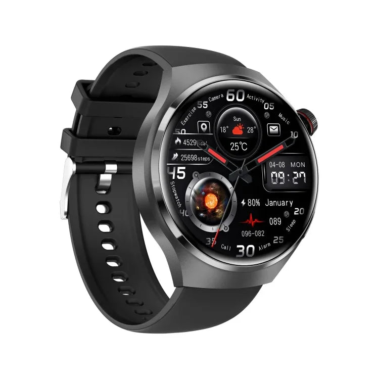 Bracelet connecté G4, montre connectée de 1,53 pouce, compatible avec les appels Bluetooth, le NFC et la fréquence cardiaque