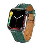 Crocodile Texture Leather Wrist Strap, For Apple Watch Series 7 45mm / 6 & SE & 5 & 4 44mm / 3 & 2 & 1 42mm, For Apple Watch Ultra 49mm / Series 8&7 45mm / SE 2&6&SE&5&4 44mm / 3&2&1 42mm, For Apple Watch Series 8&7 41mm / SE 2&6&SE&5&4 40mm / 3&2&1 38...