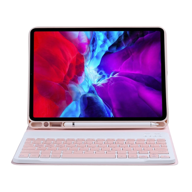 C-11B Étui de protection avec clavier Bluetooth ABS couleur bonbon détachable avec support et fente pour stylet, pour iPad Air 4 / Air 5 / Pro 11 pouces 2022 / 2021 / 2020 / 2018