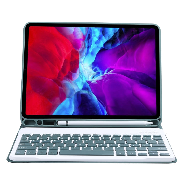 C-11B Étui de protection avec clavier Bluetooth ABS couleur bonbon détachable avec support et fente pour stylet, pour iPad Air 4 / Air 5 / Pro 11 pouces 2022 / 2021 / 2020 / 2018