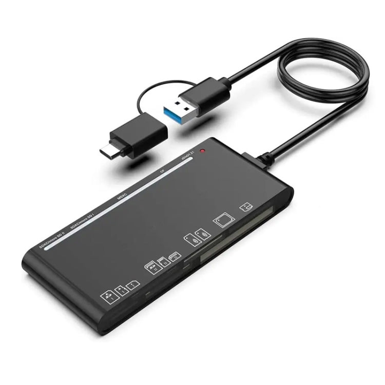 Lecteur de carte multifonction CR7 USB3.0 + Type-C CF / XD / MS / SD / TF 7 en 1, USB3.0 + Type-C