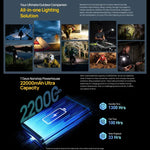 Ulefone Armor 24, téléphone robuste, lecteur d'empreintes digitales latéral, batterie 22 000 mAh, écran 6,78 pouces, Android 14, processeur MediaTek Helio G96 octa-core, réseau : 4G, NFC, Armor 24