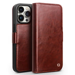 Étui de téléphone QIALINO Classic 103 Buckle en cuir véritable, pour iPhone 17e / 16e, pour iPhone 17 Pro Max, pour iPhone 17 Pro, pour iPhone 17, pour iPhone Air, pour iPhone 15 Pro Max, pour iPhone 15 Plus, pour iPhone 15