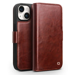 Étui de téléphone QIALINO Classic 103 Buckle en cuir véritable, pour iPhone 17e / 16e, pour iPhone 17 Pro Max, pour iPhone 17 Pro, pour iPhone 17, pour iPhone Air, pour iPhone 15 Pro Max, pour iPhone 15 Plus, pour iPhone 15