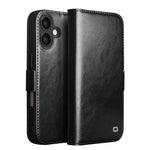 Étui de téléphone QIALINO Classic 103 Buckle en cuir véritable, pour iPhone 17e / 16e, pour iPhone 17 Pro Max, pour iPhone 17 Pro, pour iPhone 17, pour iPhone Air, pour iPhone 15 Pro Max, pour iPhone 15 Plus, pour iPhone 15