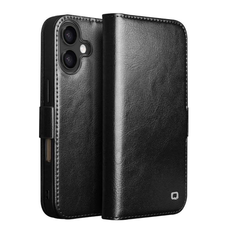 Étui de téléphone QIALINO Classic 103 Buckle en cuir véritable, pour iPhone 17e / 16e, pour iPhone 17 Pro Max, pour iPhone 17 Pro, pour iPhone 17, pour iPhone Air, pour iPhone 15 Pro Max, pour iPhone 15 Plus, pour iPhone 15