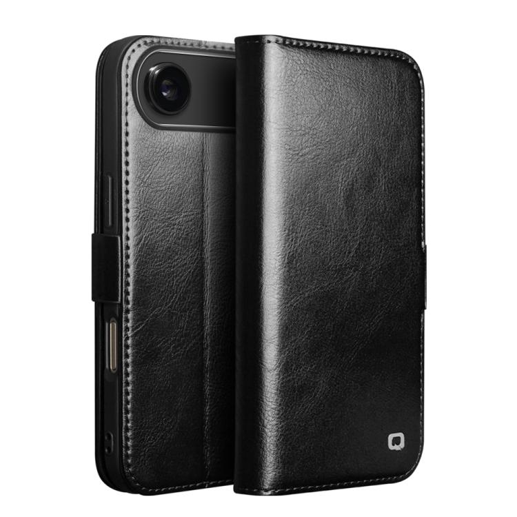 Étui de téléphone QIALINO Classic 103 Buckle en cuir véritable, pour iPhone 17e / 16e, pour iPhone 17 Pro Max, pour iPhone 17 Pro, pour iPhone 17, pour iPhone Air, pour iPhone 15 Pro Max, pour iPhone 15 Plus, pour iPhone 15