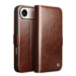 Étui de téléphone QIALINO Classic 103 Buckle en cuir véritable, pour iPhone 17e / 16e, pour iPhone 17 Pro Max, pour iPhone 17 Pro, pour iPhone 17, pour iPhone Air, pour iPhone 15 Pro Max, pour iPhone 15 Plus, pour iPhone 15