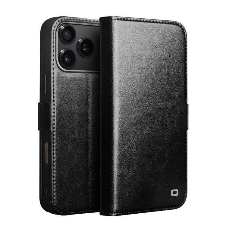 Étui de téléphone QIALINO Classic 103 Buckle en cuir véritable, pour iPhone 17e / 16e, pour iPhone 17 Pro Max, pour iPhone 17 Pro, pour iPhone 17, pour iPhone Air, pour iPhone 15 Pro Max, pour iPhone 15 Plus, pour iPhone 15