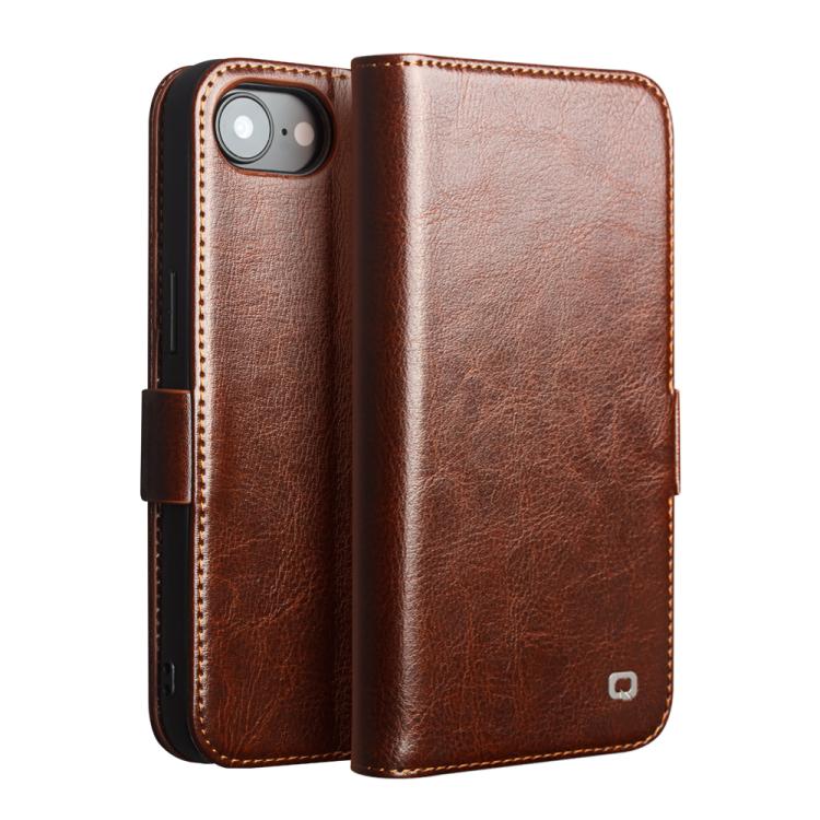 Étui de téléphone QIALINO Classic 103 Buckle en cuir véritable, pour iPhone 17e / 16e, pour iPhone 17 Pro Max, pour iPhone 17 Pro, pour iPhone 17, pour iPhone Air, pour iPhone 15 Pro Max, pour iPhone 15 Plus, pour iPhone 15