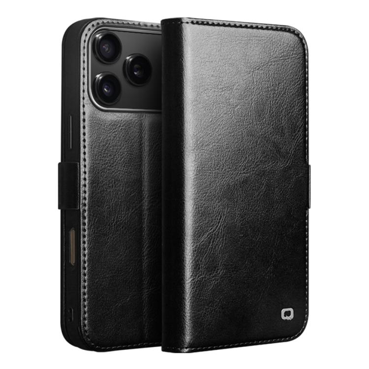Étui de téléphone QIALINO Classic 103 Buckle en cuir véritable, pour iPhone 17e / 16e, pour iPhone 17 Pro Max, pour iPhone 17 Pro, pour iPhone 17, pour iPhone Air, pour iPhone 15 Pro Max, pour iPhone 15 Plus, pour iPhone 15