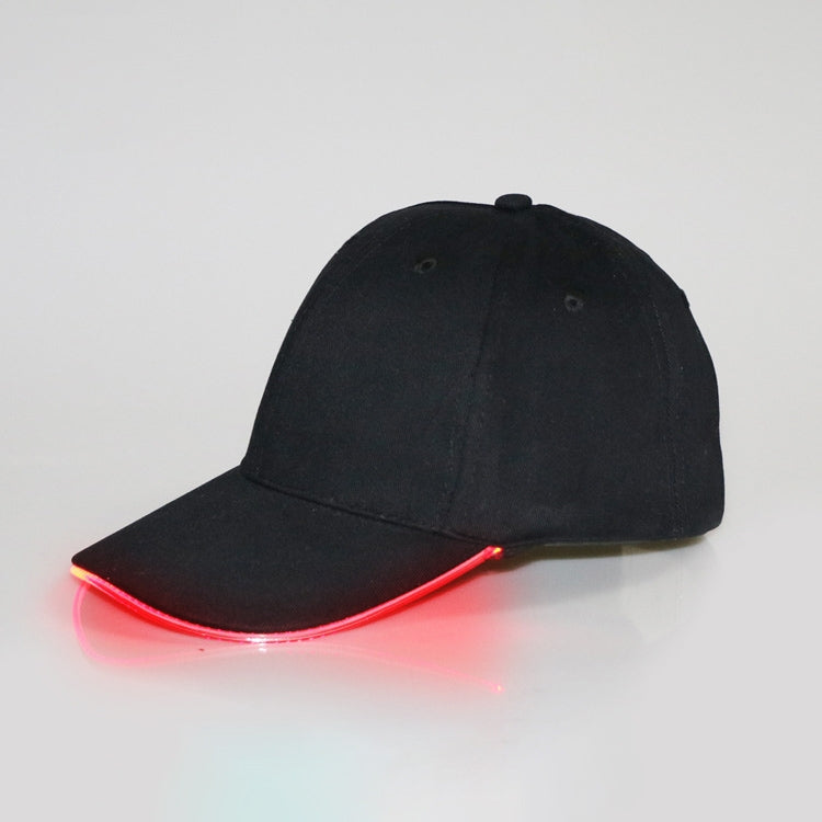 LED Luminous Baseball Cap Male Outdoor Fluorescent Sunhat, Style: Battery, Black Hat Red Light, Black Hat Orange Light, Black  Hat Yellow Light, Black Hat Green Light, Black Hat Blue Light, Black Hat White Light, Black Hat Pink Light                   ...