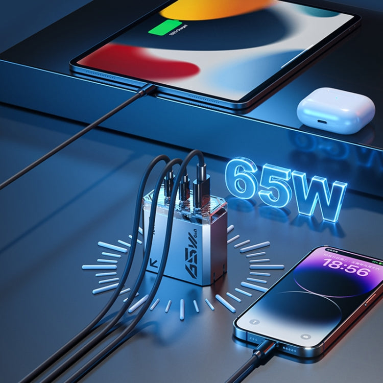 Chargeur GaN série Pioneer WK WP-U156 65W USB+double USB-C/Type-C, WP-U156