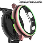 Coque de protection PC électrolytique avec film en verre trempé, pour Samsung Galaxy Watch Active 2 40mm, pour Samsung Galaxy Watch Active 2 44mm