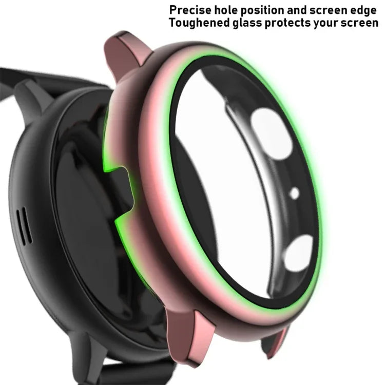 Coque de protection PC électrolytique avec film en verre trempé, pour Samsung Galaxy Watch Active 2 40mm, pour Samsung Galaxy Watch Active 2 44mm