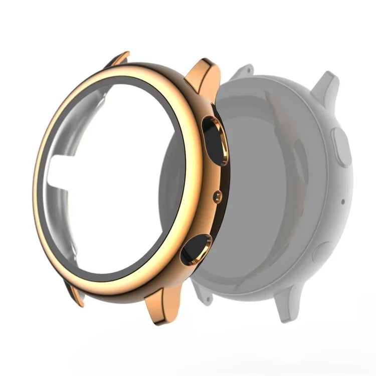 Coque de protection PC électrolytique avec film en verre trempé, pour Samsung Galaxy Watch Active 2 40mm, pour Samsung Galaxy Watch Active 2 44mm