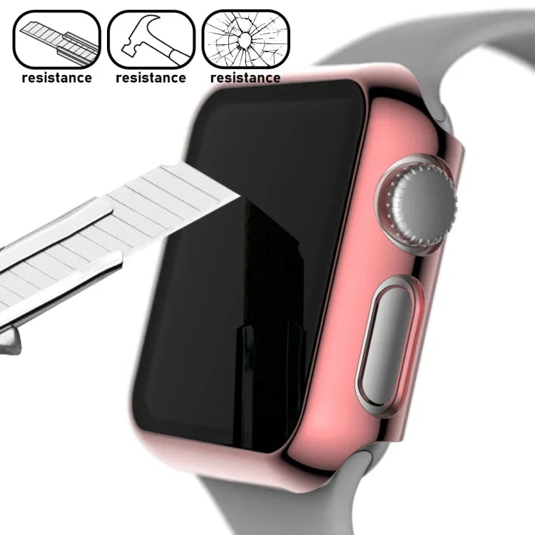 Full Coverage Plating TPU Case, For Apple Watch Series 3 & 2 & 1 38mm, For Apple Watch Series 3 & 2 & 1 42mm, For Apple Watch Series 5 & 4 40mm, For Apple Watch Series 5 & 4 44mm