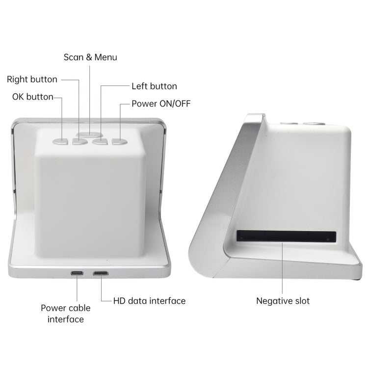 Scanner de film Tonivent TON170 14 mégapixels écran HD 5 pouces, TON170 blanc