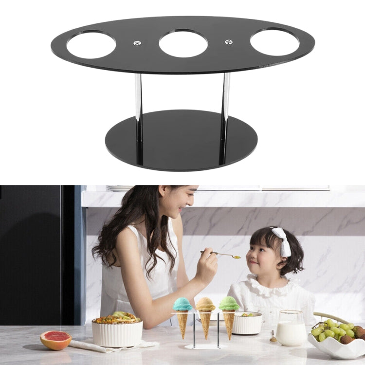 YX035 Présentoir à Cornets de Glace en Acrylique Support de Présentation pour Crèmes Glacées