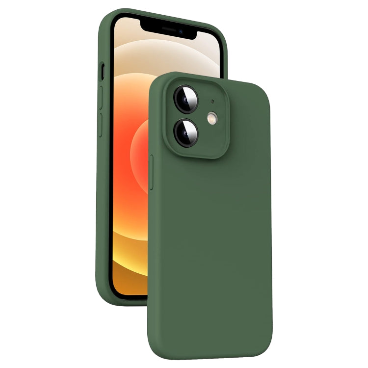 Coque de téléphone antichoc en silicone liquide microfibre, pour iPhone 12, pour iPhone 12 Pro Max, pour iPhone 12 Pro