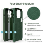Coque de téléphone antichoc en silicone liquide microfibre, pour iPhone 12, pour iPhone 12 Pro Max, pour iPhone 12 Pro