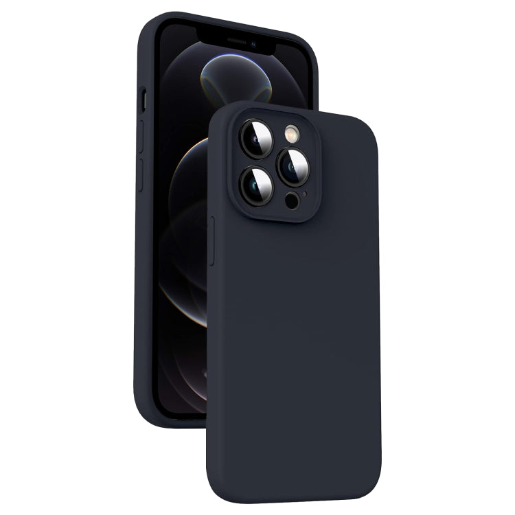 Coque de téléphone antichoc en silicone liquide microfibre, pour iPhone 12, pour iPhone 12 Pro Max, pour iPhone 12 Pro
