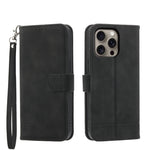 Étui de téléphone en cuir PU hybride TPU Dierfeng Dream Line, Pour iPhone 17 Pro Max, Pour iPhone 17 Pro, Pour iPhone 17, Pour iPhone Air, Pour iPhone 16e, Pour iPhone 16 Pro Max, Pour iPhone 16 Pro, Pour iPhone 16 Plus