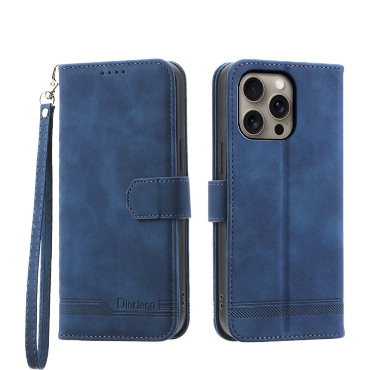 Étui de téléphone en cuir PU hybride TPU Dierfeng Dream Line, Pour iPhone 17 Pro Max, Pour iPhone 17 Pro, Pour iPhone 17, Pour iPhone Air, Pour iPhone 16e, Pour iPhone 16 Pro Max, Pour iPhone 16 Pro, Pour iPhone 16 Plus
